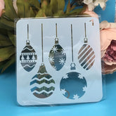 MINI CHRISTMAS DECORATION BALLS AND LIGHTS STENCIL